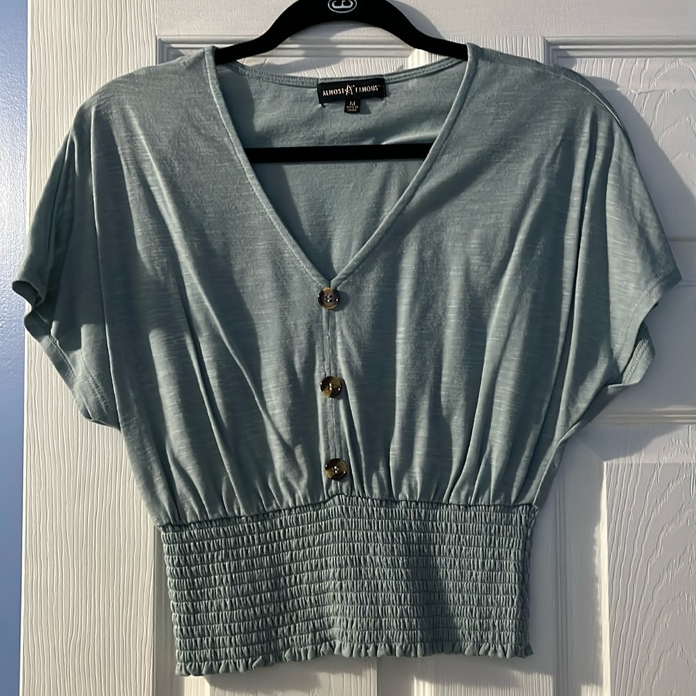 Blue Crop Top